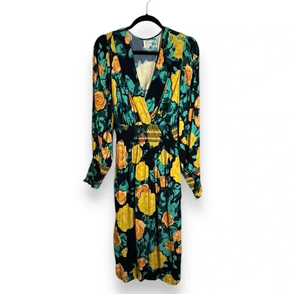 Plenty by Tracy Reese Floral Midi Dress Size Large Floral Wedding